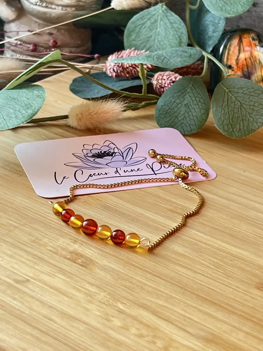 Bracelet "Lumière et Protection" – Ambre Naturel