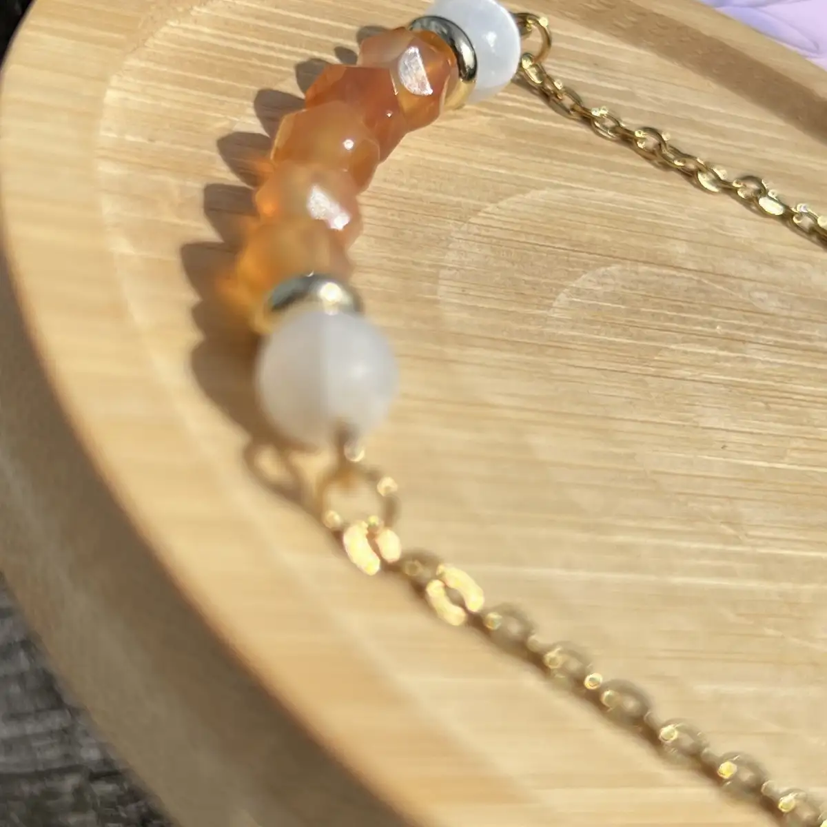 Bracelet "Énergie et Lumière" – Sélénite et Agate Rouge Facettée
