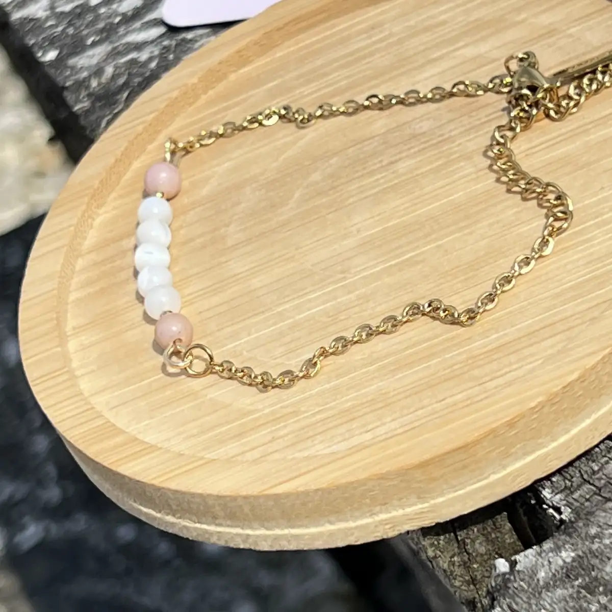 Bracelet "Amour de soi et Douceur" – Nacre et Rhodochrosite