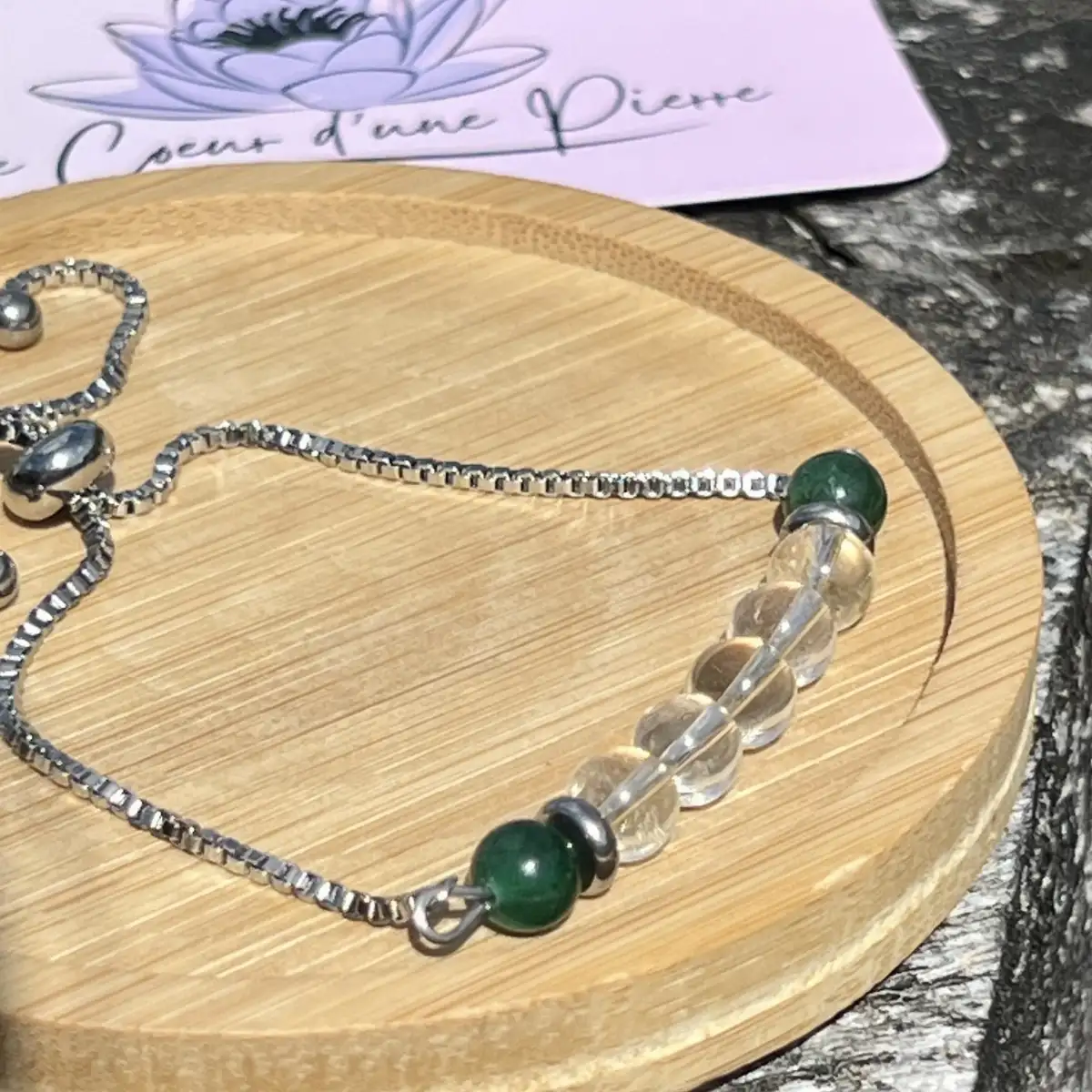 Bracelet "Rayonnement et Guérison" – Citrine et Éuchlorite