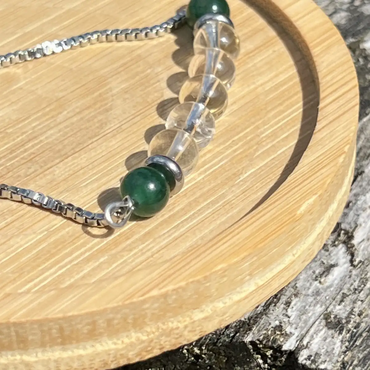 Bracelet "Rayonnement et Guérison" – Citrine et Éuchlorite
