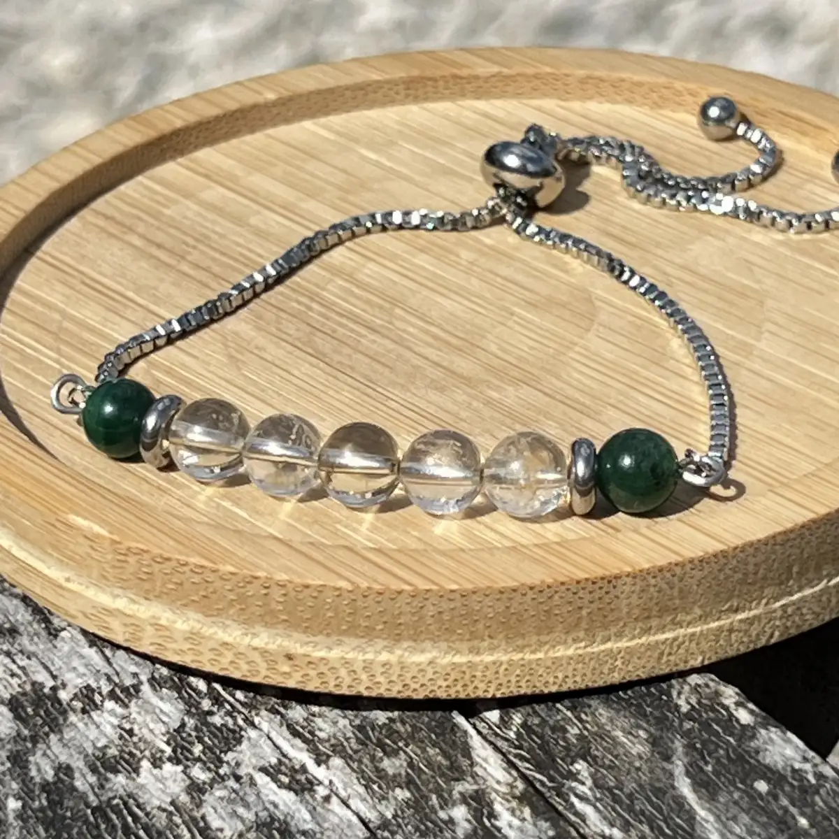 Bracelet "Rayonnement et Guérison" – Citrine et Éuchlorite