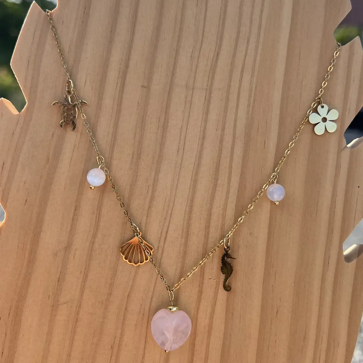 Collier inox doré