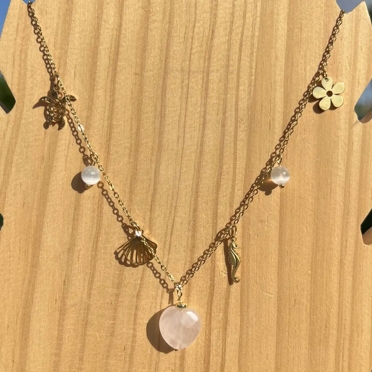 Collier inox doré