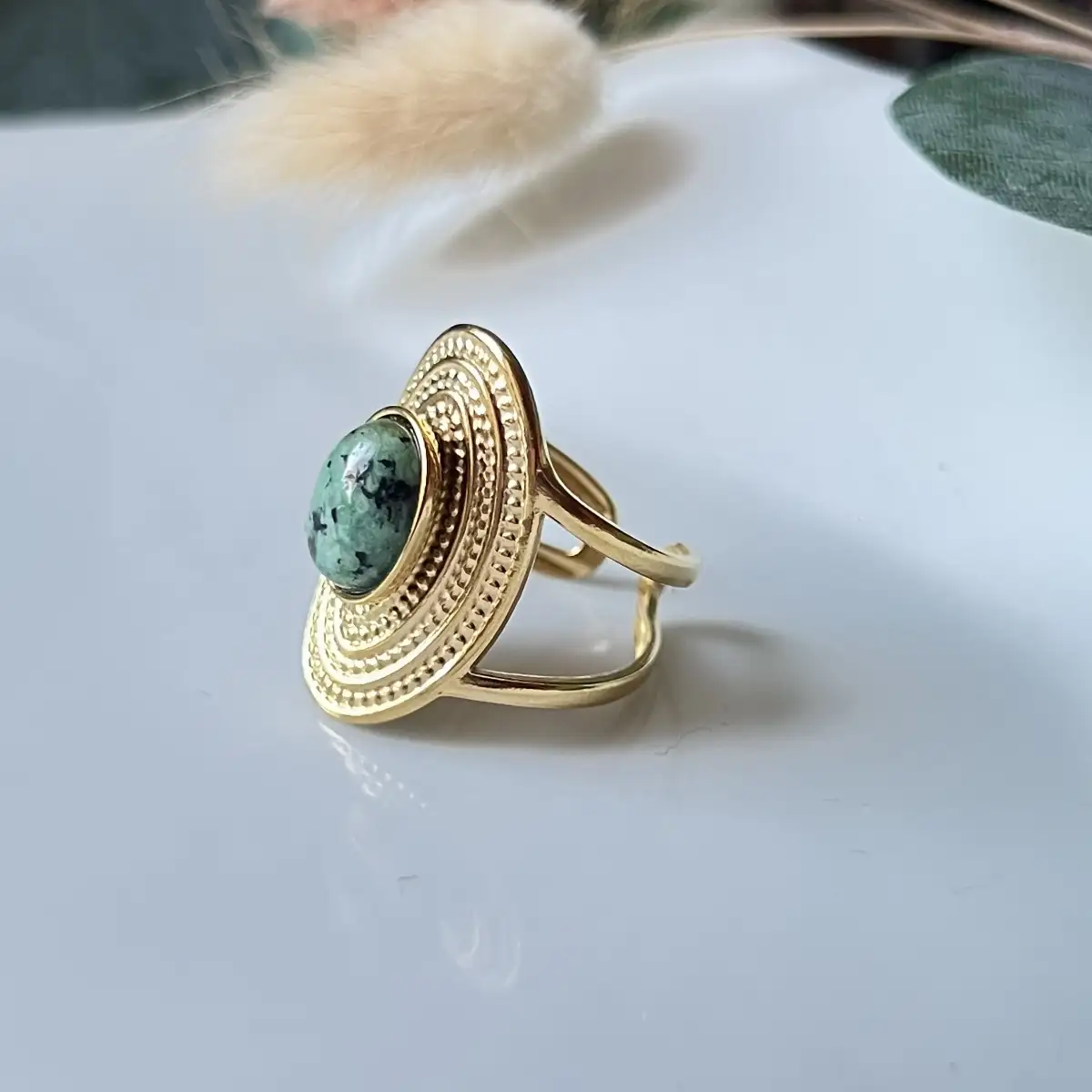 Bague turquoise africaine