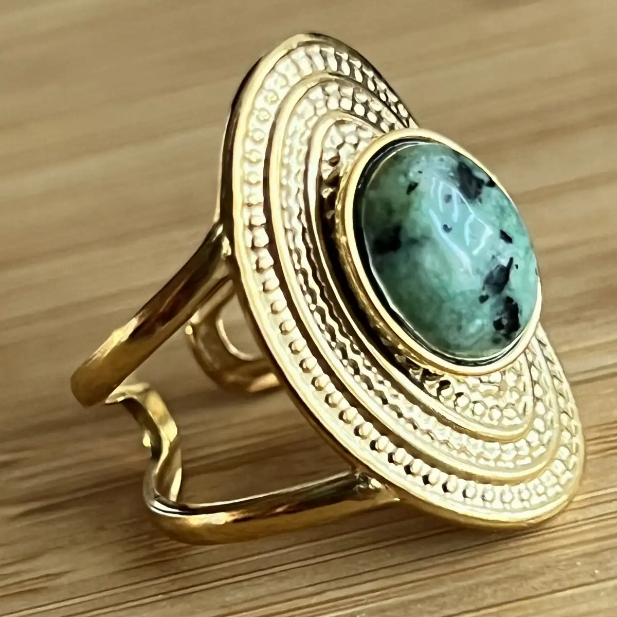 Bague turquoise africaine