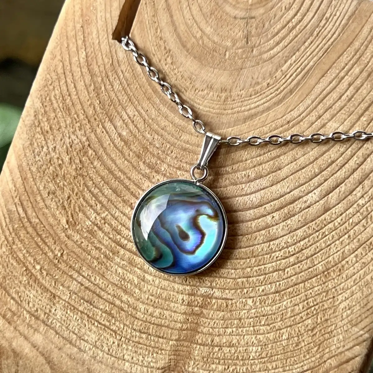 Pendentif rond en Ormeau