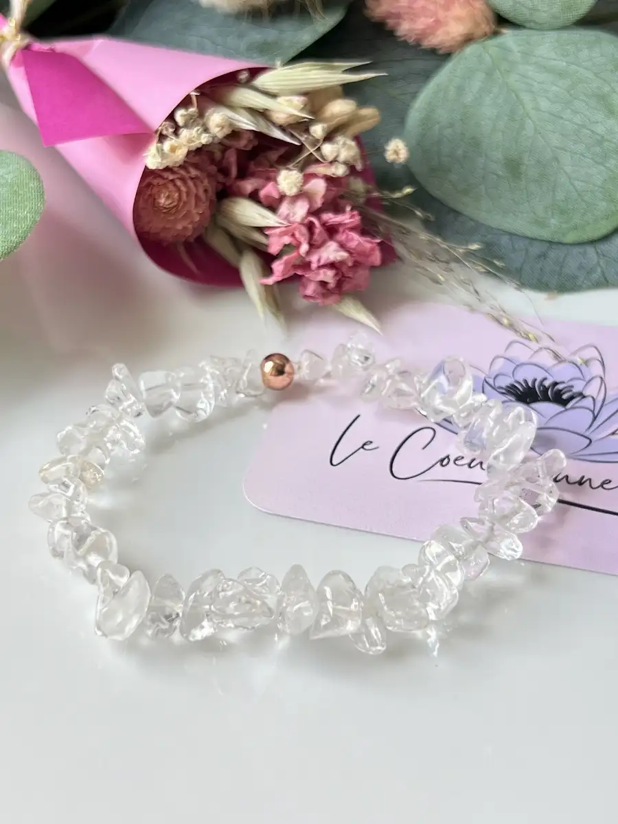 Bracelet en Cristal de Roche – Perles chips