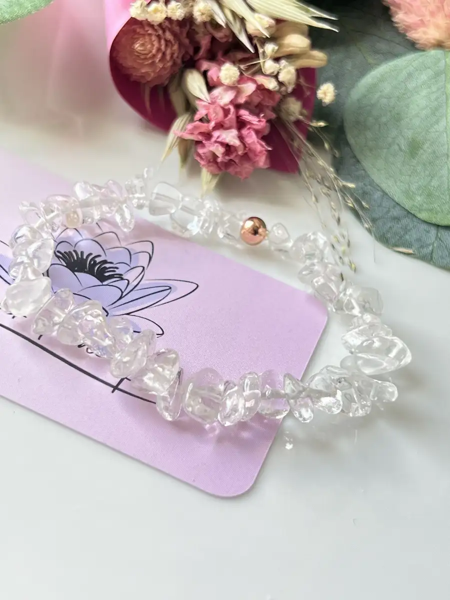 Bracelet en Cristal de Roche – Perles chips
