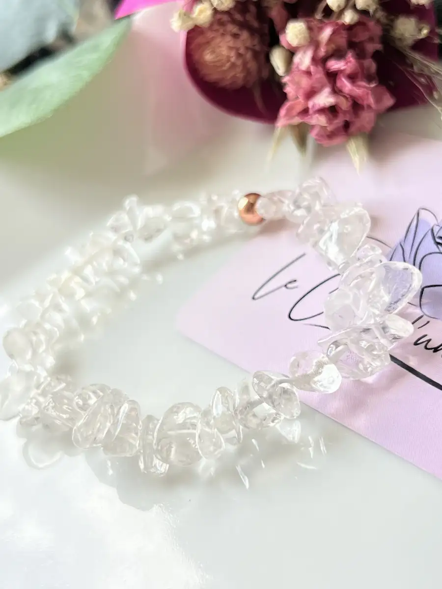 Bracelet en Cristal de Roche – Perles chips