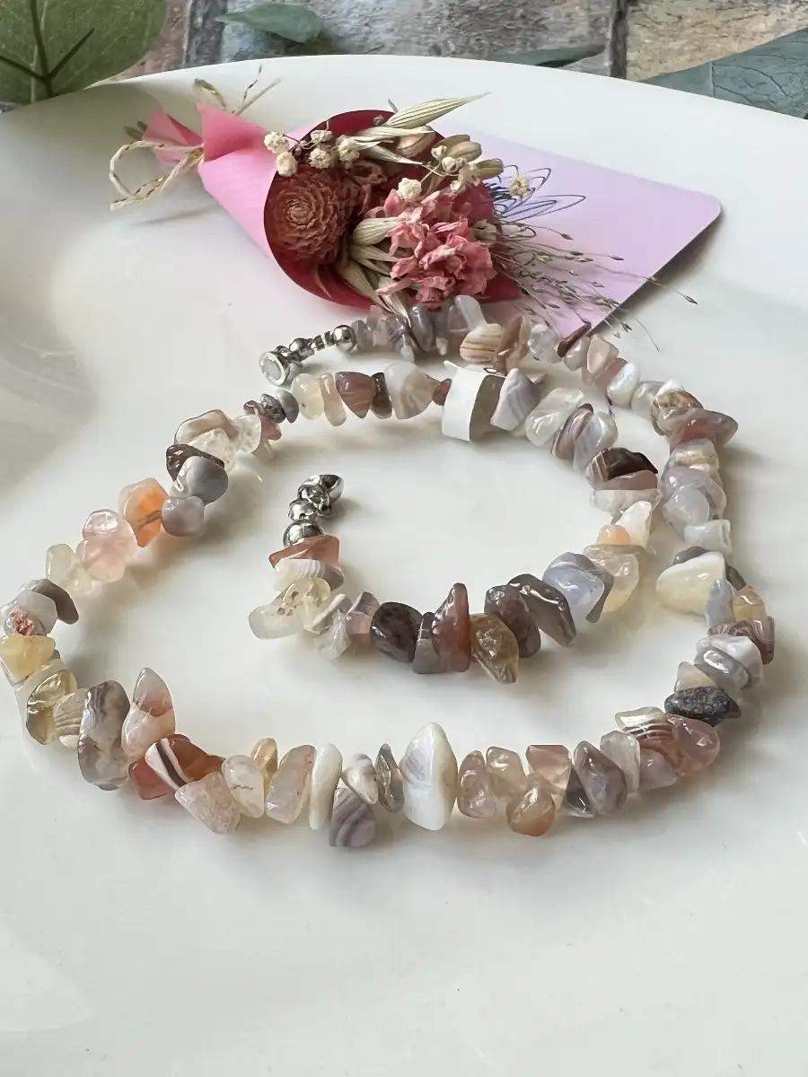 Collier Agate du Botswana