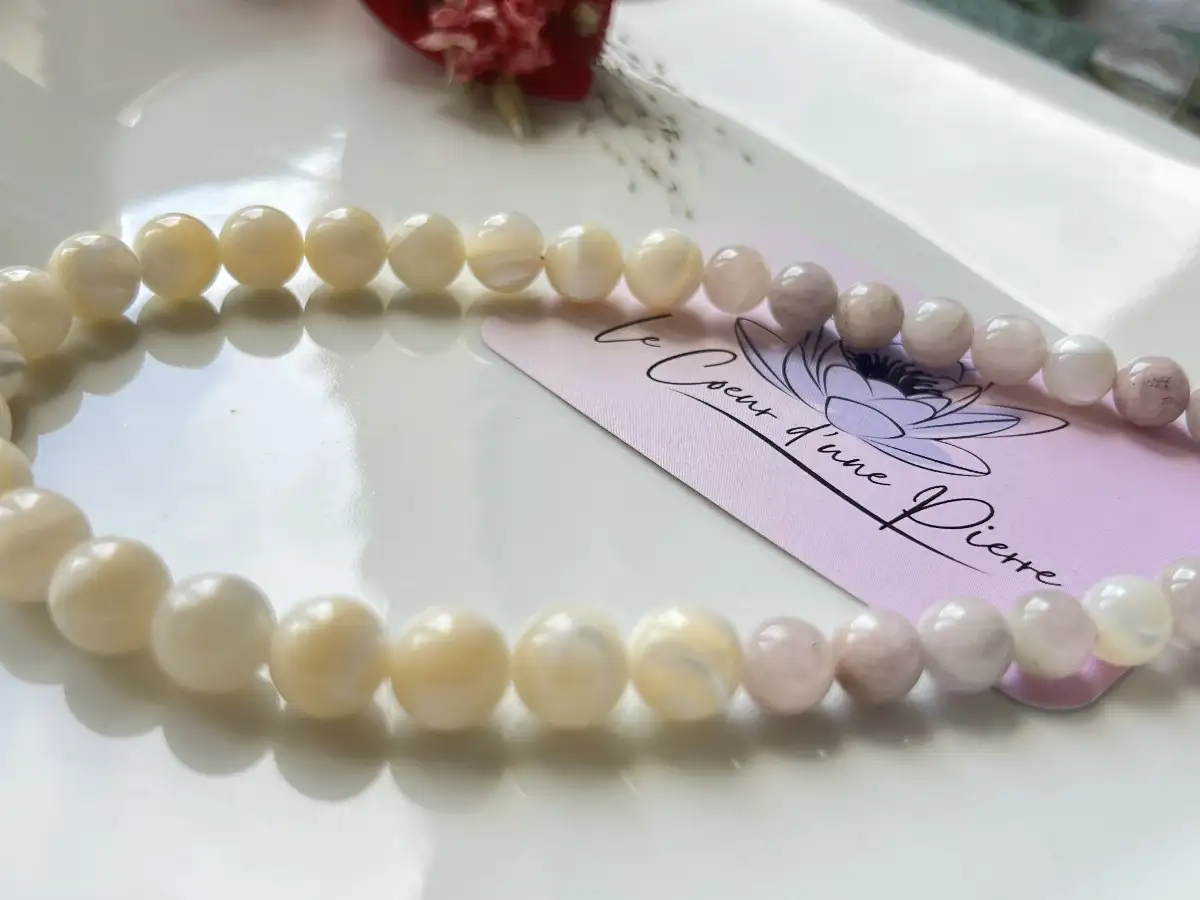 Collier en Nacre & Kunzite