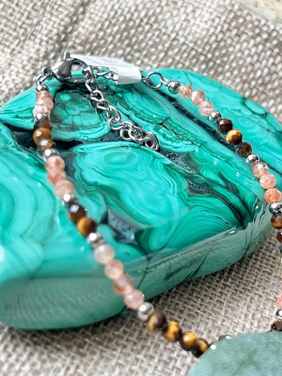 Bracelet zodiaque lion – Pierre du Soleil & Oeil de Tigre