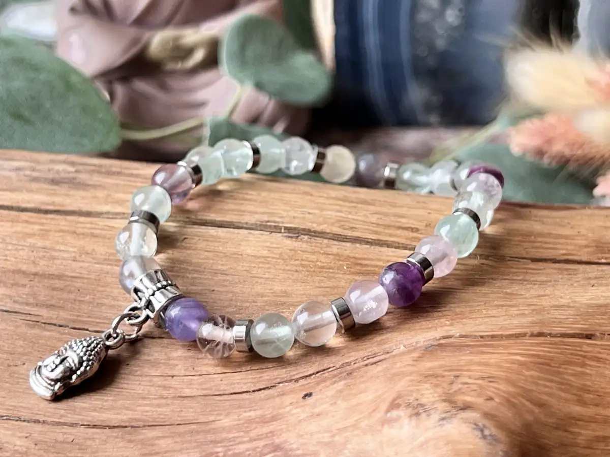 Bracelet en Fluorite – Perles 6 mm