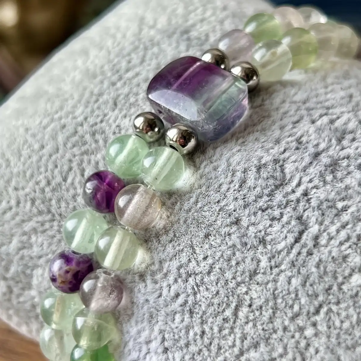 Bracelet double en fluorite