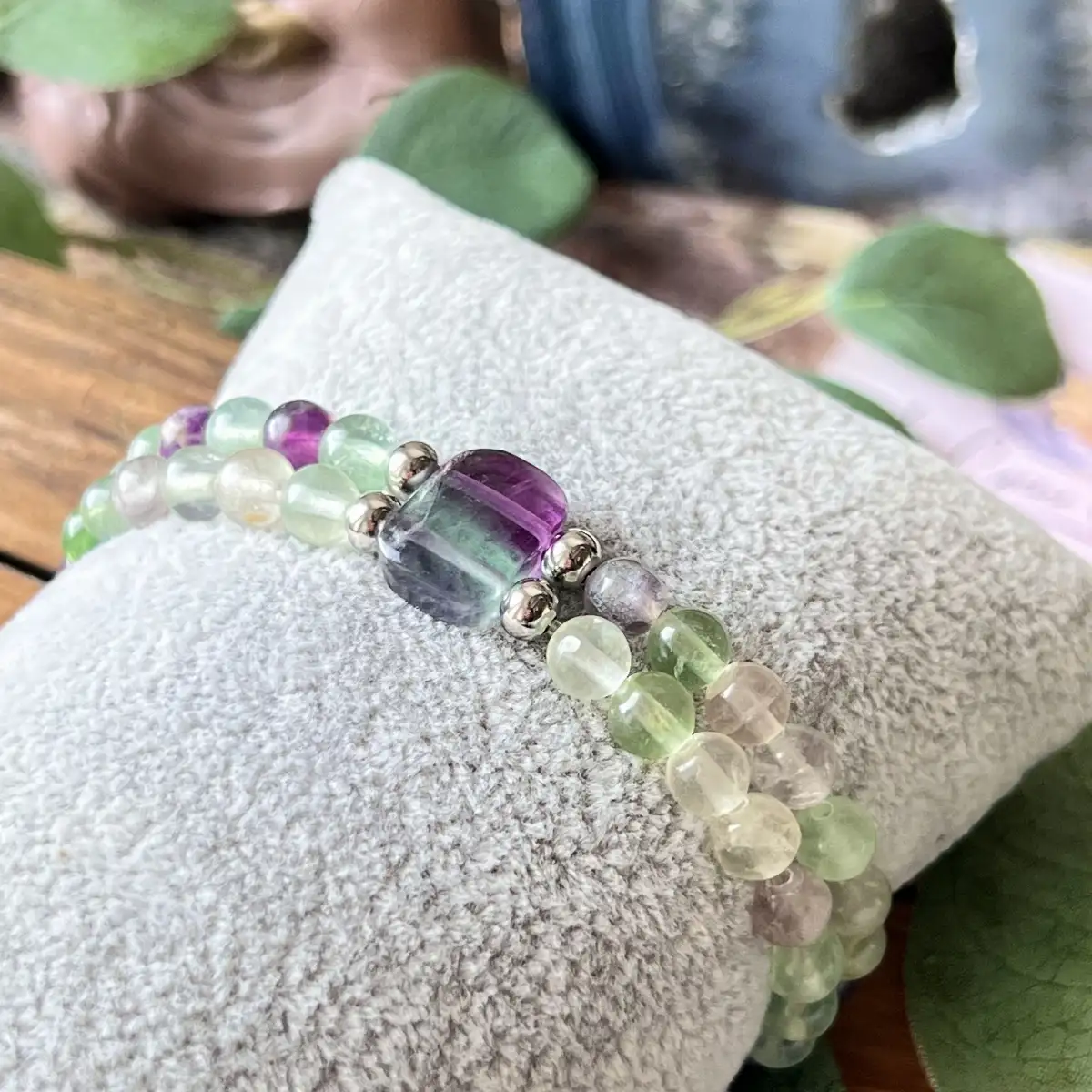 Bracelet double en fluorite