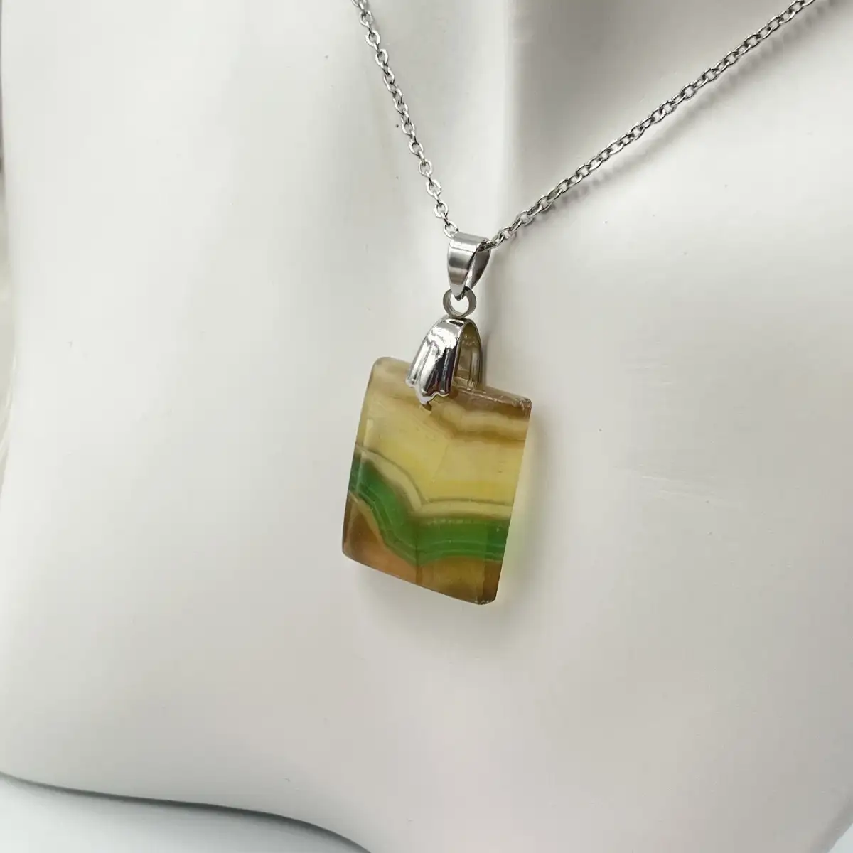 Pendentif en Fluorite Jaune