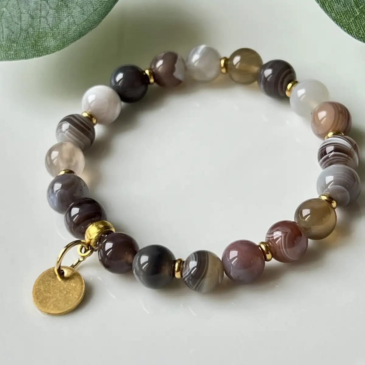 Bracelet Agate du Botswana