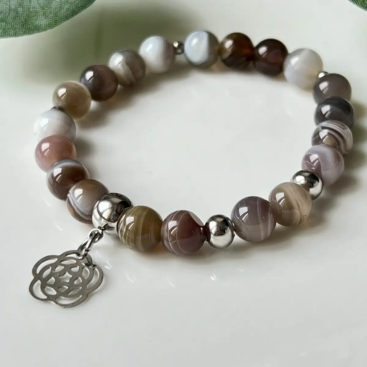 Bracelet Agate du Botswana