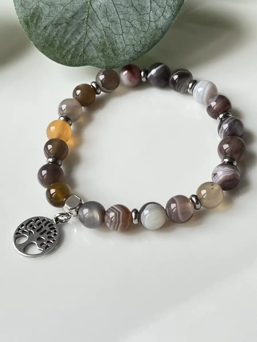 Bracelet Agate du Botswana