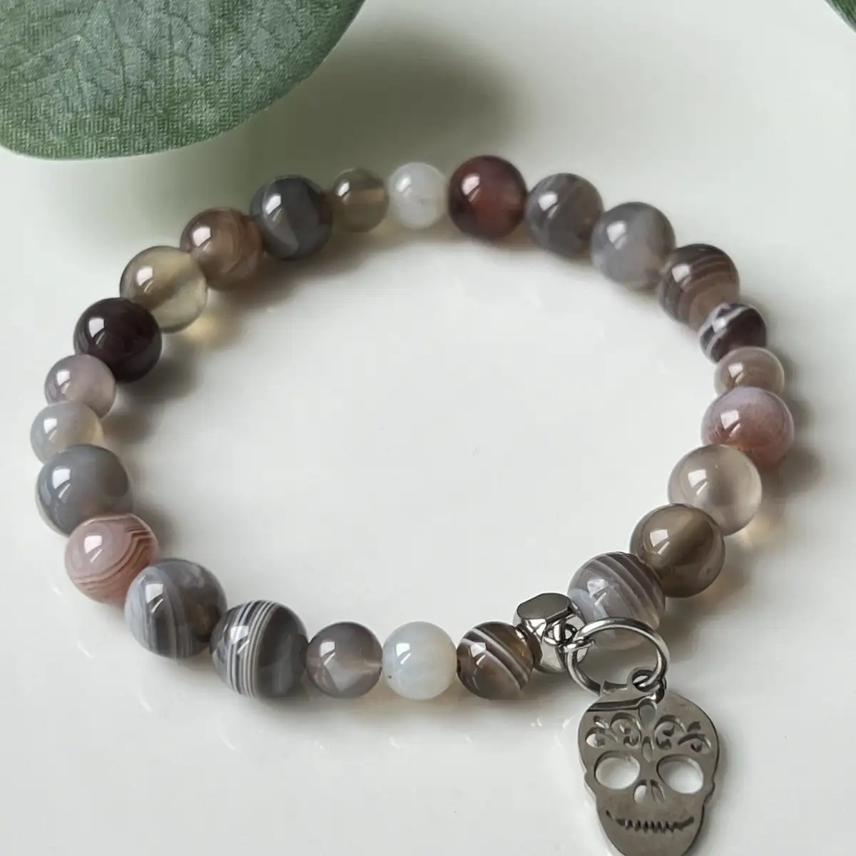 Bracelet Agate du Botswana