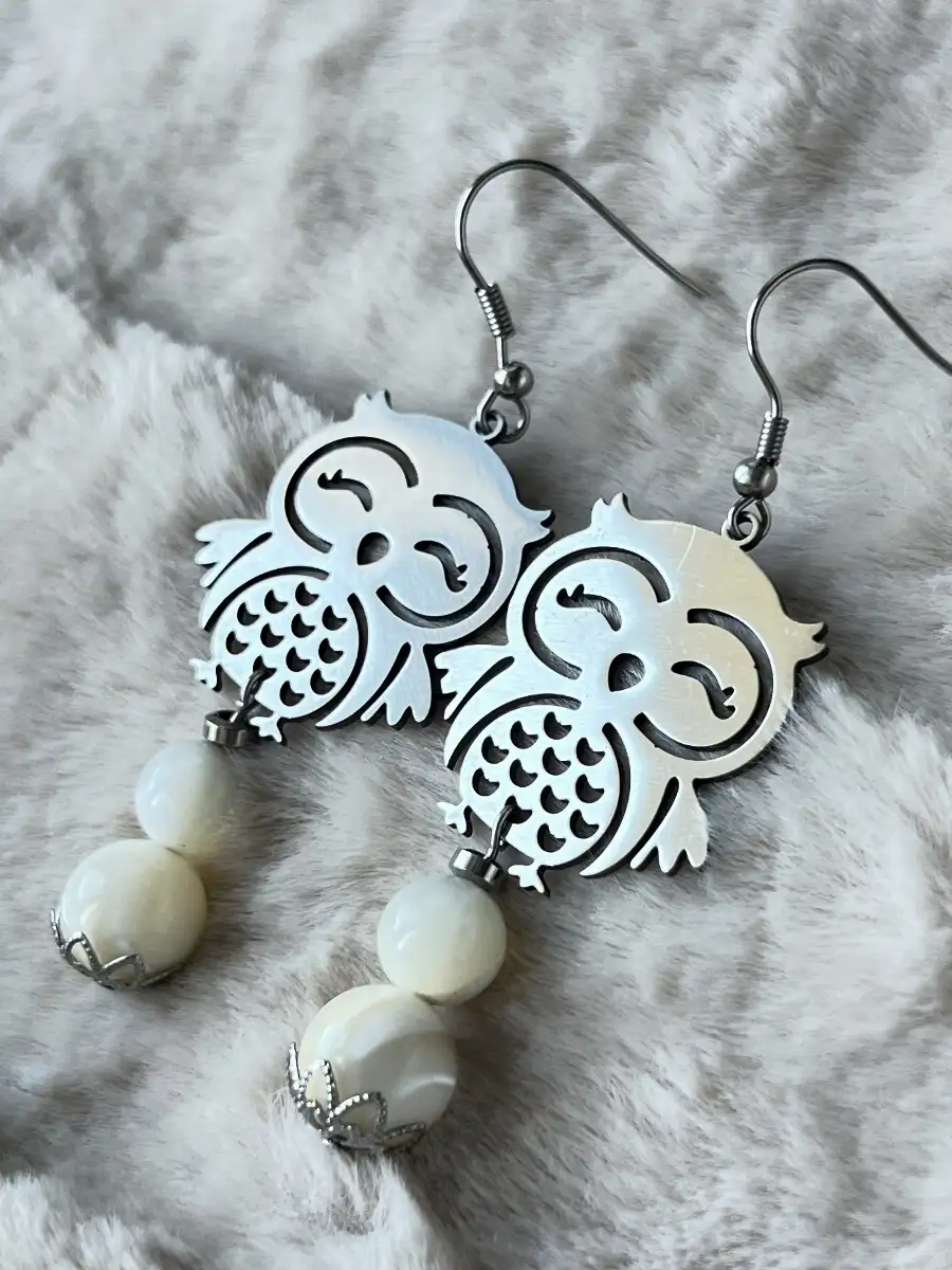 Boucles d'oreilles en nacre