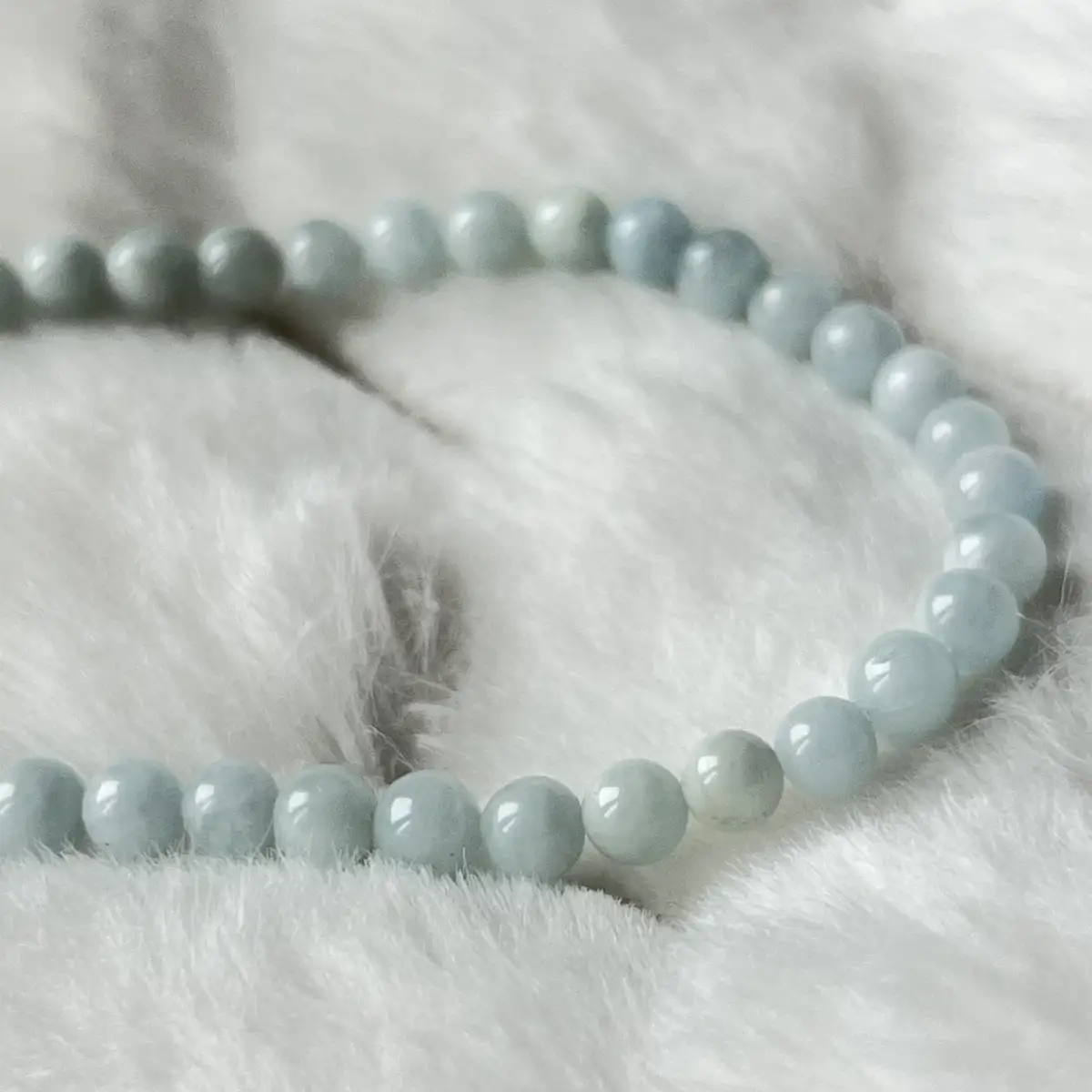 Bracelet aigue marine 6 mm