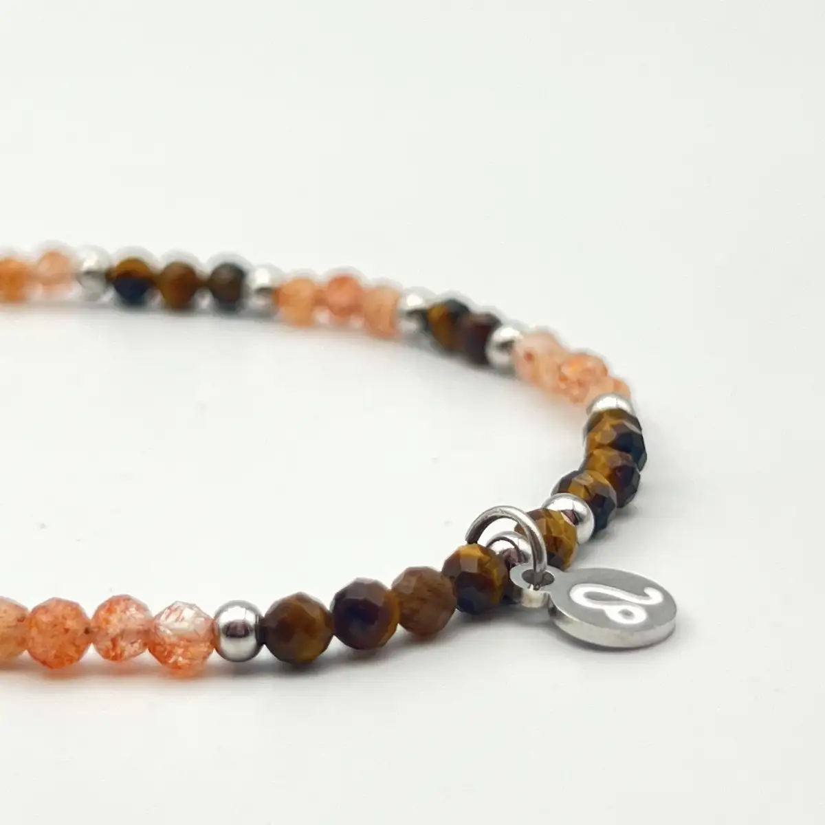 Bracelet zodiaque lion – Pierre du Soleil & Oeil de Tigre