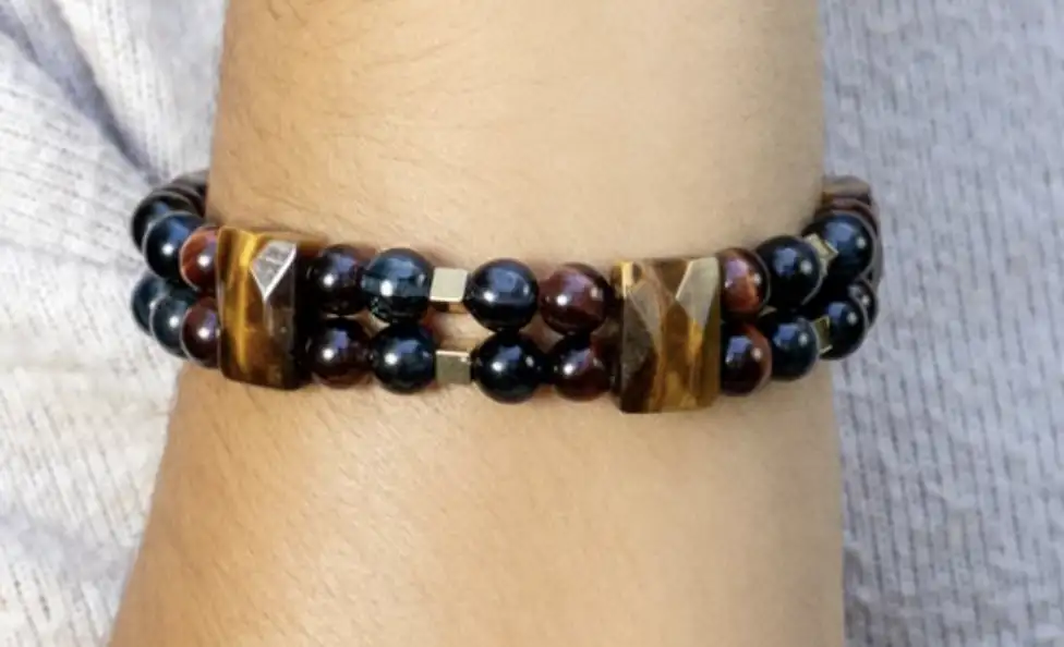 Bracelet Triple Protection – Œil de Tigre, Œil de Faucon & Œil de Taureau