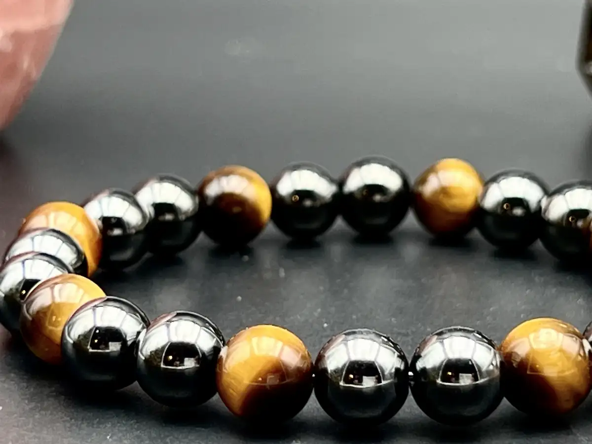 Bracelet Hématite et Œil de tigre